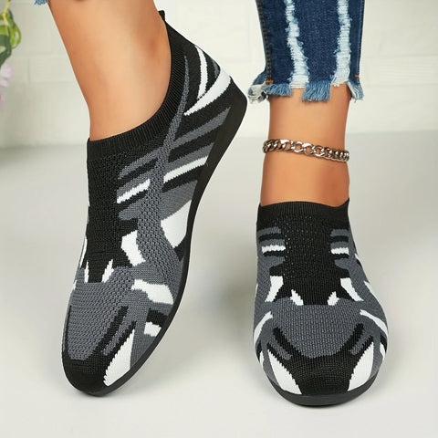 Verna - Flache Schuhe mit Camouflage-Muster für Damen