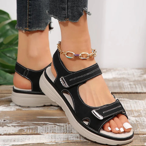 Thora - Offene Zehensandalen zum Hineinschlüpfen