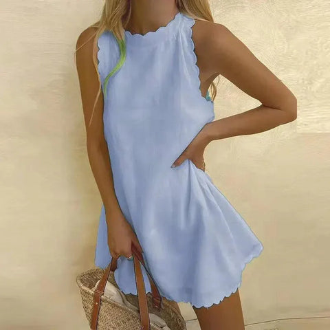 Magdalena - Ärmelloses Minikleid mit Muschelausschnitt