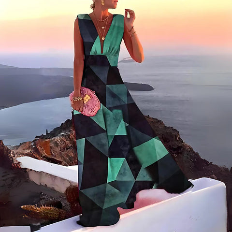 Adelia - Schickes und Stilvolles Ärmelloses Kleid mit Print für Damen