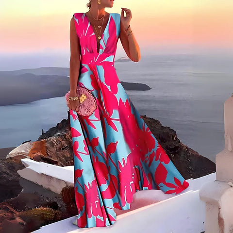 Adelia - Schickes und Stilvolles Ärmelloses Kleid mit Print für Damen