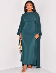 Ramona - Elegantes und Fließendes Cape-Kleid für Damen