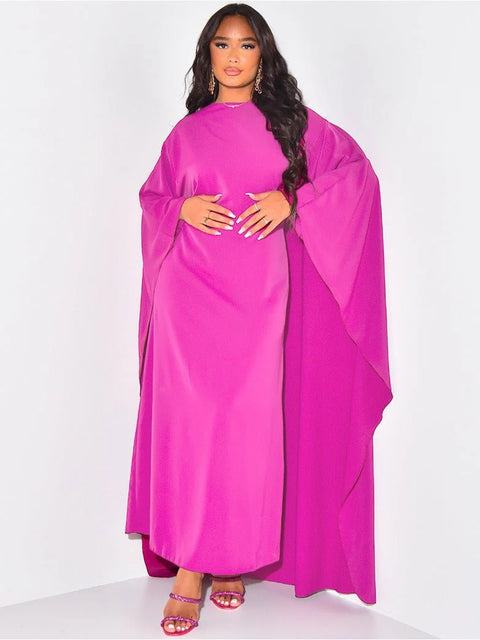 Ramona - Elegantes und Fließendes Cape-Kleid für Damen