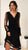 Rosalind - Elegantes Und Stilvolles Schwarzes Kleid Mit Durchsichtigen Ärmeln Für Damen