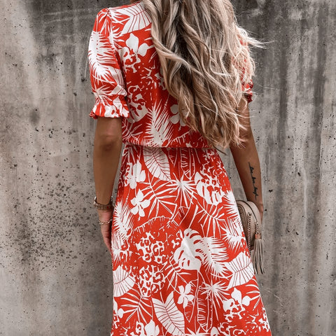 Miriam - Feminines Blumenkleid mit Puffärmeln