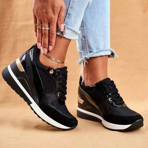 Orla - Damen Wedges Schnürschuhe