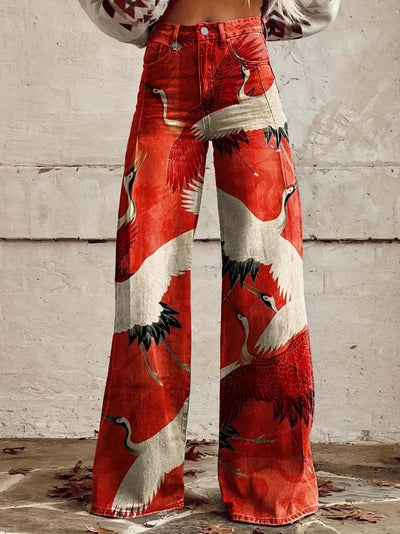Anzhela – Weite Hose mit buntem Print