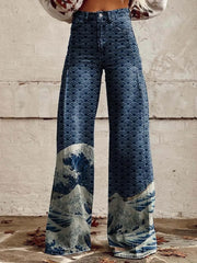 Anzhela – Weite Hose mit buntem Print