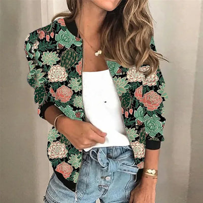 Grace - Bedruckte Zip-up-Jacke