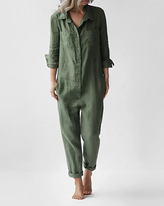 Eugenia - Stylischer grüner Jumpsuit
